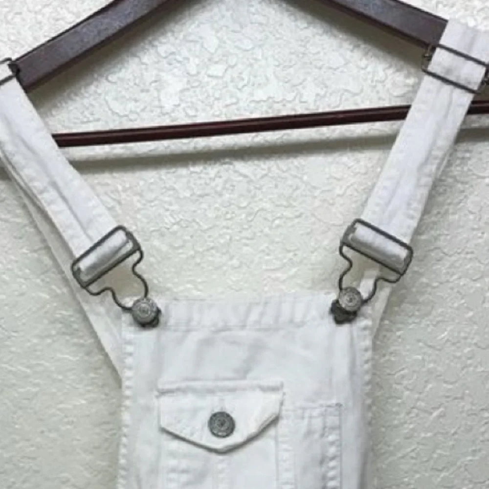 Vintage lei overall shorts white women’s XS new without tags - Picture 5 of 9